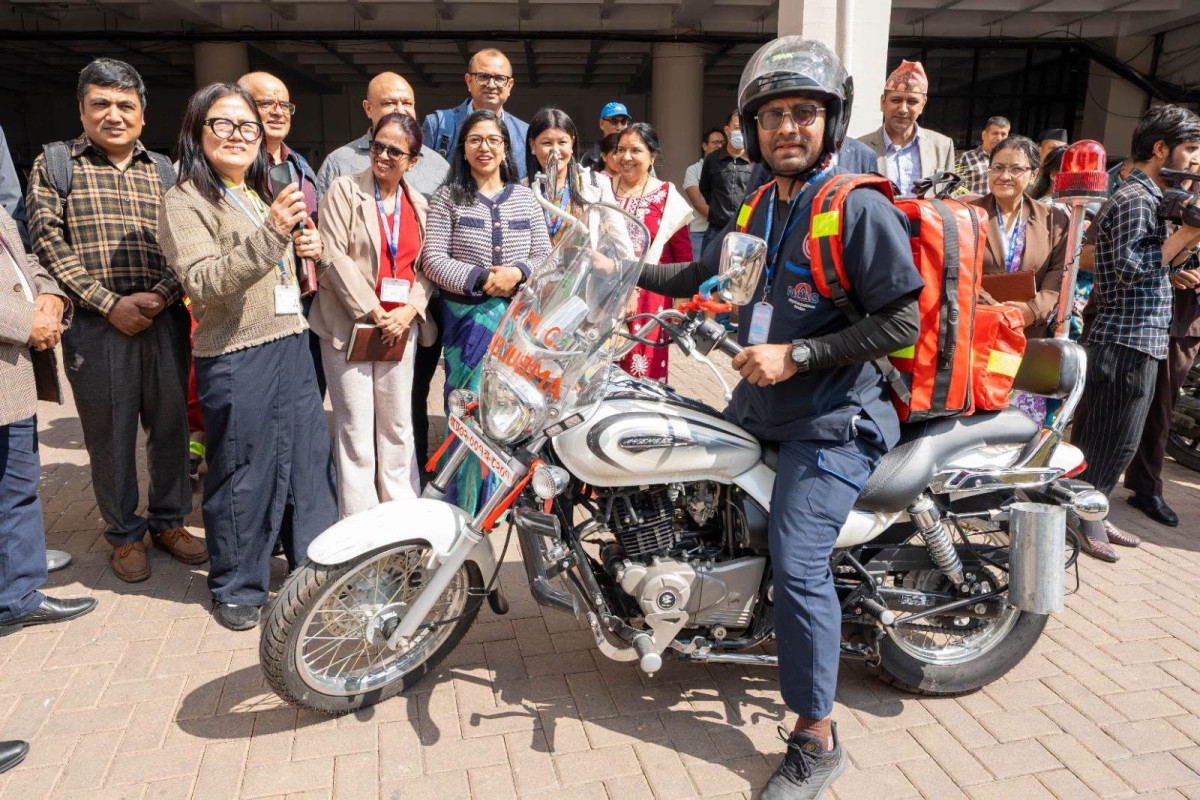 काठमाडौँ महानगरपालिकामा ‘बाइक एम्बुलेन्स’ सेवा